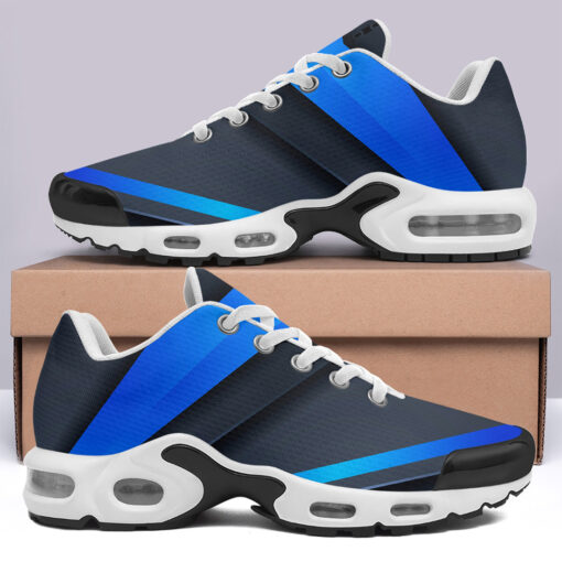 Blue Line Gradient Shapes Cushion Air Sneakers - Image 3