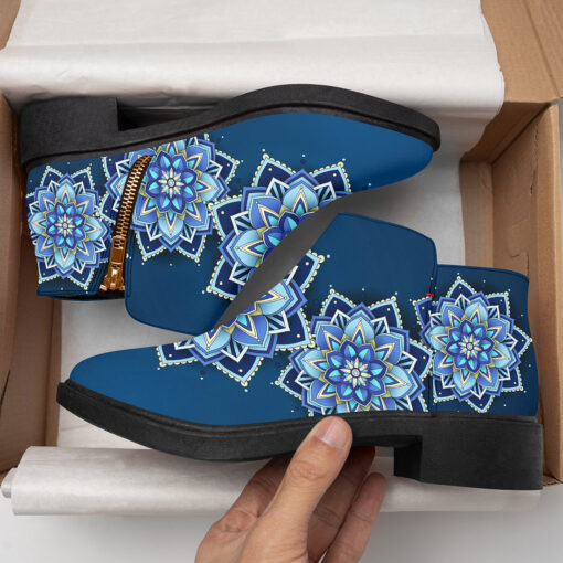 Blue Mandala Fashion Boots