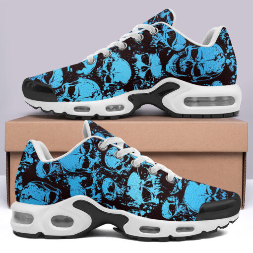 Blue Grunge Skulls Cushion Air Sneakers - Image 3