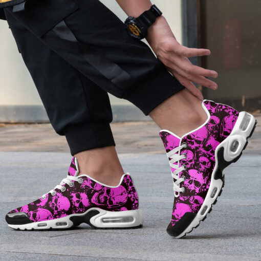 Pink Grunge Skulls Cushion Air Sneakers - Image 2