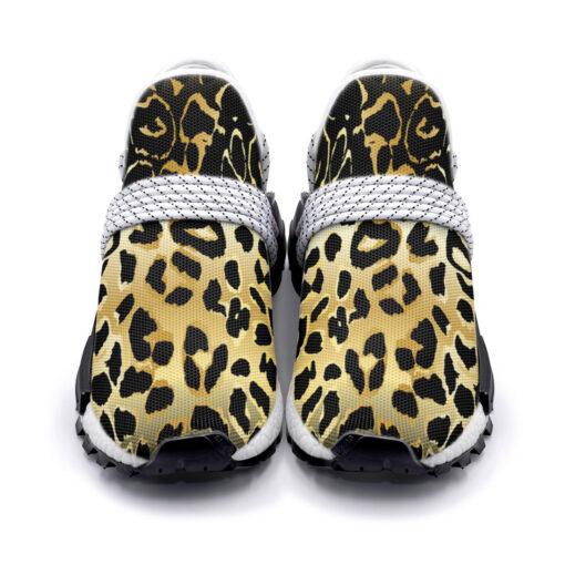 Golden Leopard Texture Mesh Sneakers - Image 4