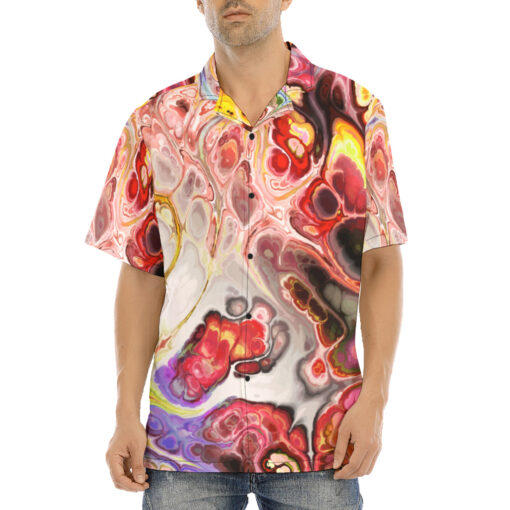 Funky Liquid Marble Art Hawaiian Shirt