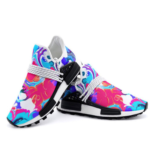 Liquid Flowing Abstract Ink Mesh Sneakers