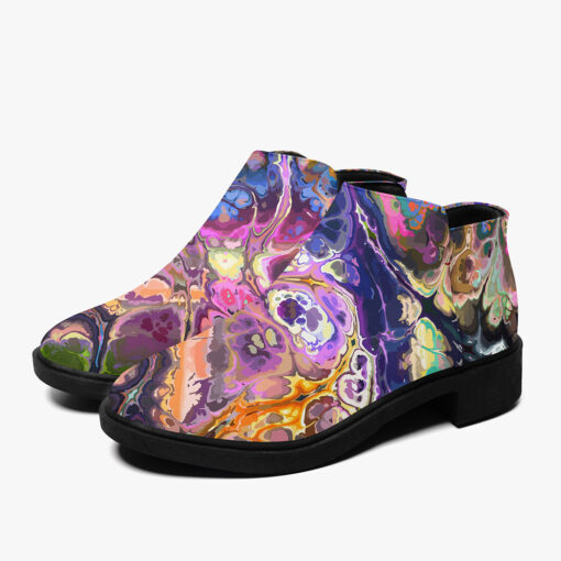 Abstract Fluid Marble Ink Fashion Boots - Image 5