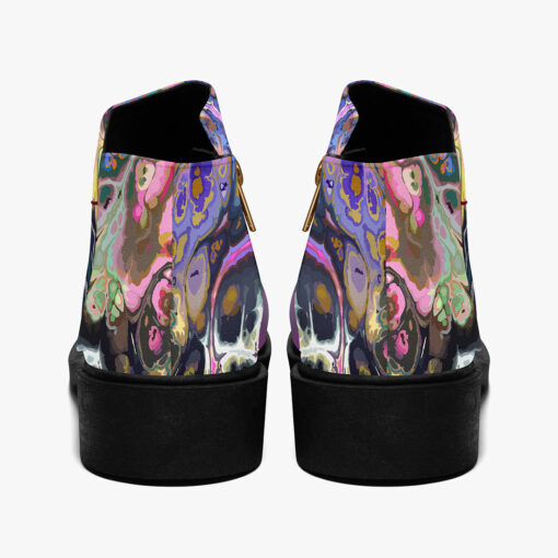 Abstract Fluid Marble Ink Fashion Boots - Image 6