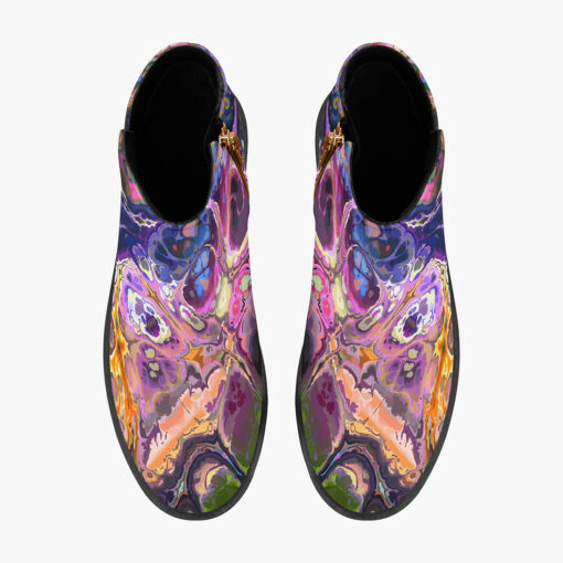 Abstract Fluid Marble Ink Fashion Boots - Image 7