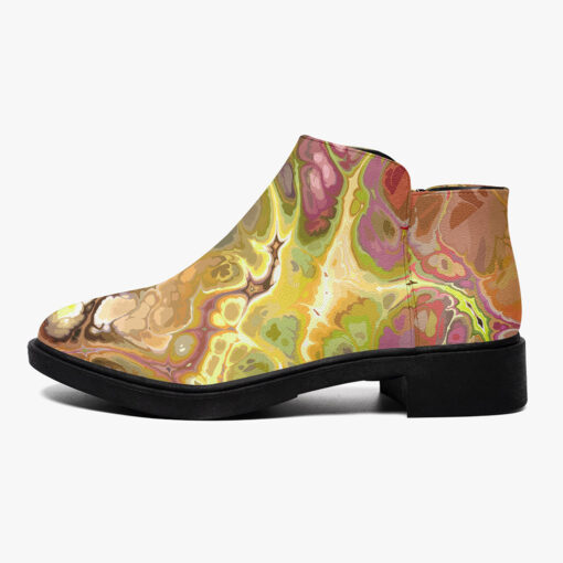 Abstract Gold Fluid Marble Fashion Boots - Image 4