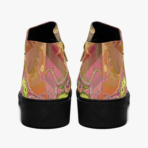 Abstract Gold Fluid Marble Fashion Boots - Image 6