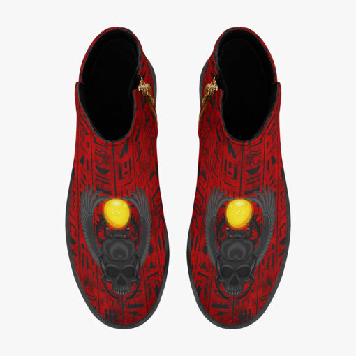 Egypt Winged Beetle Skull Fashion Boots - Image 7