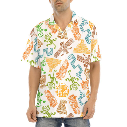 Ancient Mexican Mayan Totems Hawaiian Shirt