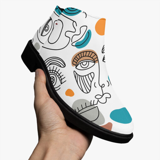 Surreal Face Art Fashion Boots - Image 3