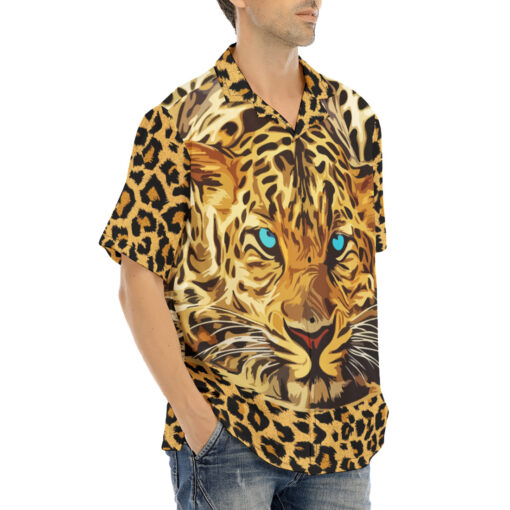 Leopard Art Print Hawaiian Shirt - Image 2