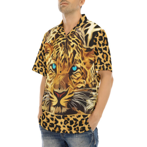 Leopard Art Print Hawaiian Shirt - Image 3