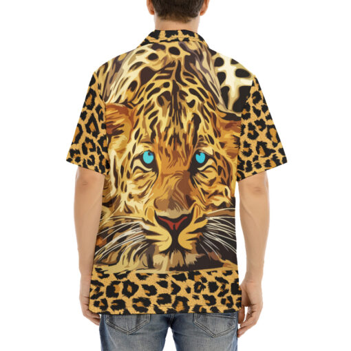 Leopard Art Print Hawaiian Shirt - Image 4