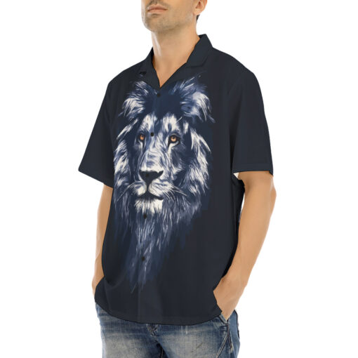 Lion Head Art Hawaiian Shirt - Image 3