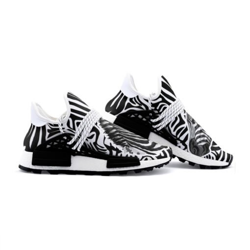 Zebra Splash Watercolor Mesh Sneakers - Image 3