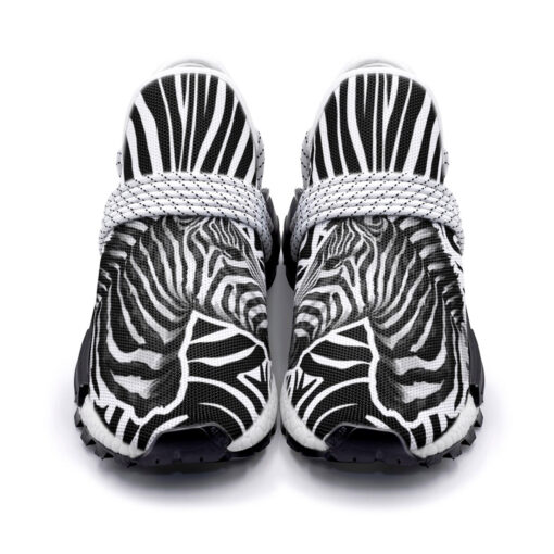 Zebra Splash Watercolor Mesh Sneakers - Image 4