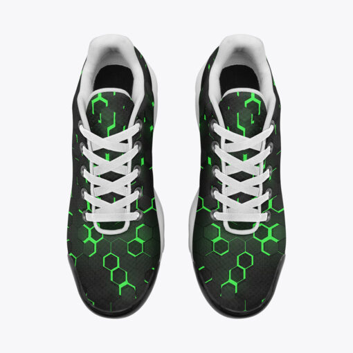 Green 3D Hexagon Tech Cushion Air Sneakers - Image 6