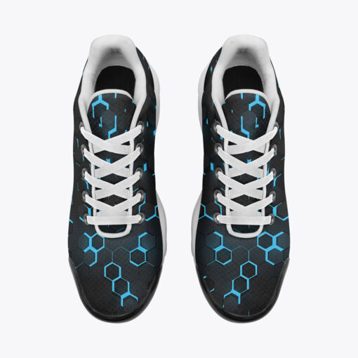 Blue 3D Hexagon Tech Cushion Air Sneakers - Image 6