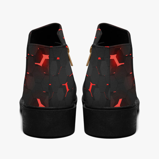 Red 3D Hexagon Tech Fashion Boots - Image 6