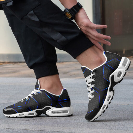 Glossy Metal Hexagons Tech Cushion Air Sneakers - Image 2