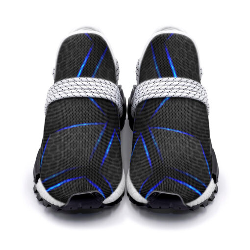 Glossy Metal Hexagons Tech Mesh Sneakers - Image 4