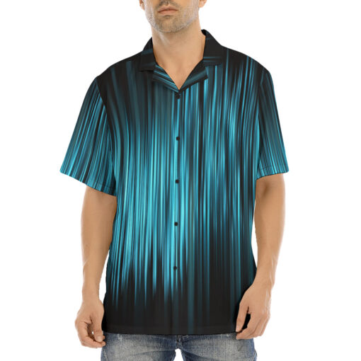 Abstract Blue Lines Hawaiian Shirt