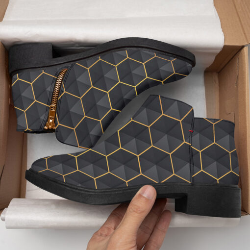 Modern Luxury Hexagons Fashion Boots