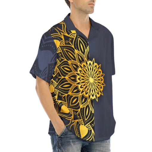 Luxury Golden Mandala Hawaiian Shirt - Image 2