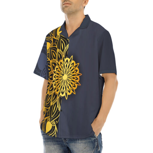 Luxury Golden Mandala Hawaiian Shirt - Image 3