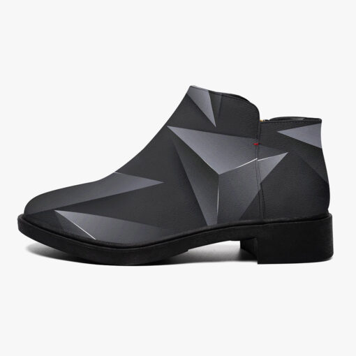 Modern Gray 3D Triangles Fashion Boots - Image 4