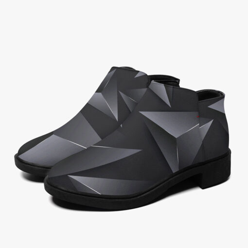 Modern Gray 3D Triangles Fashion Boots - Image 5