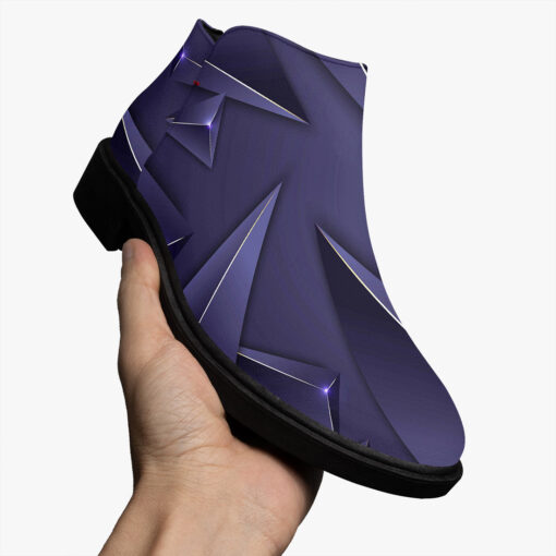 Luxury Blue 3D Triangles Fashion Boots - Image 3