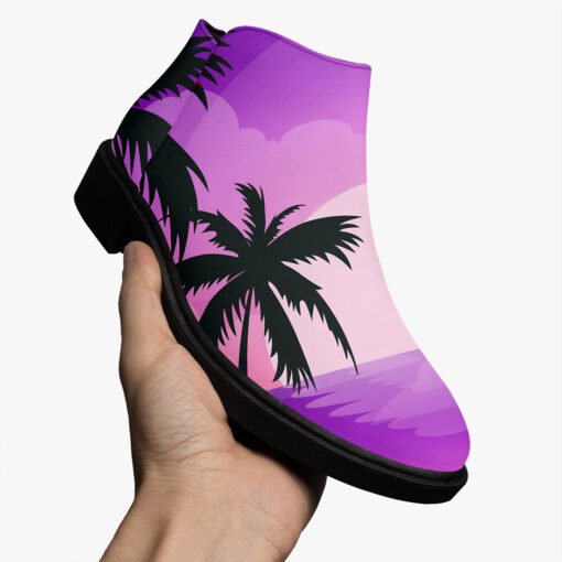 Neon Sunset Beach Palm Fashion Boots - Image 3