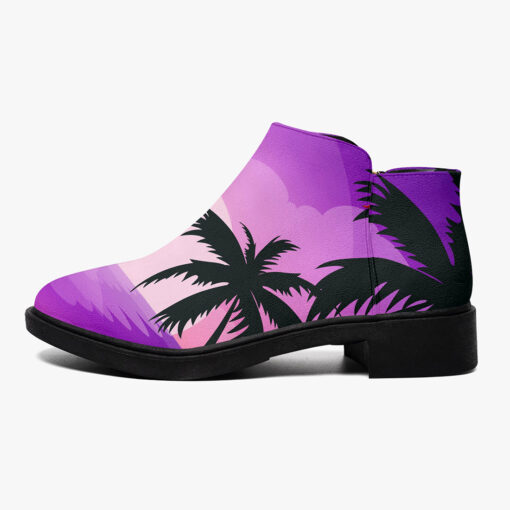 Neon Sunset Beach Palm Fashion Boots - Image 4