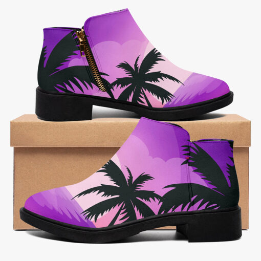 Neon Sunset Beach Palm Fashion Boots - Image 2