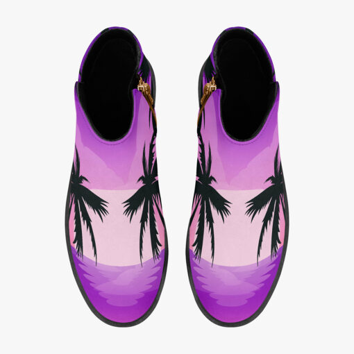 Neon Sunset Beach Palm Fashion Boots - Image 7