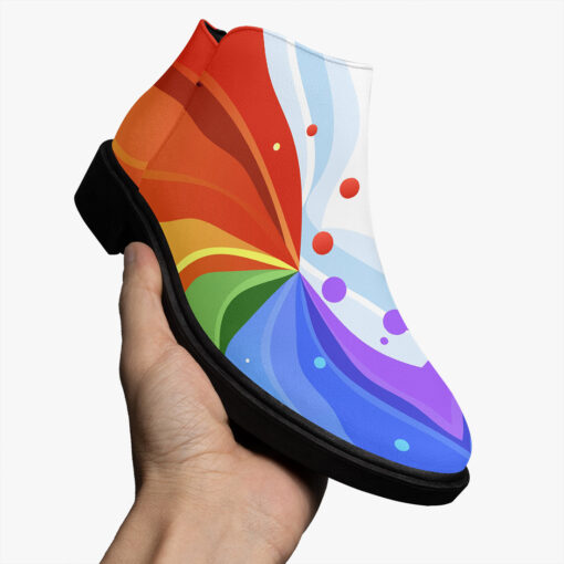 Playful Rainbow Wave Fashion Boots - Image 3