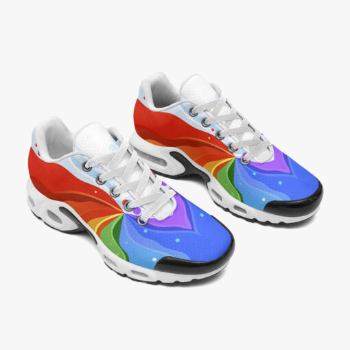 Playful Rainbow Wave Cushion Air Sneakers