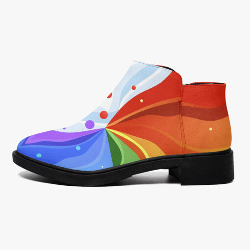 Playful Rainbow Wave Fashion Boots - Image 4