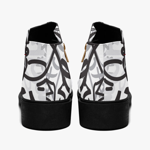 Black and White Graffiti Fashion Boots - Image 6