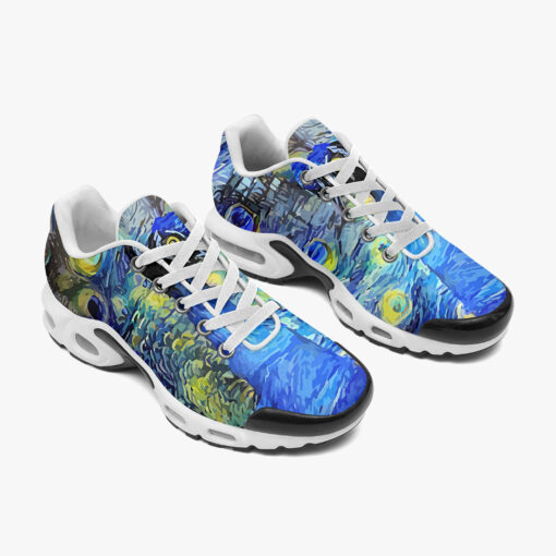 Starry Night Impressionism Peacock Cushion Air Sneakers