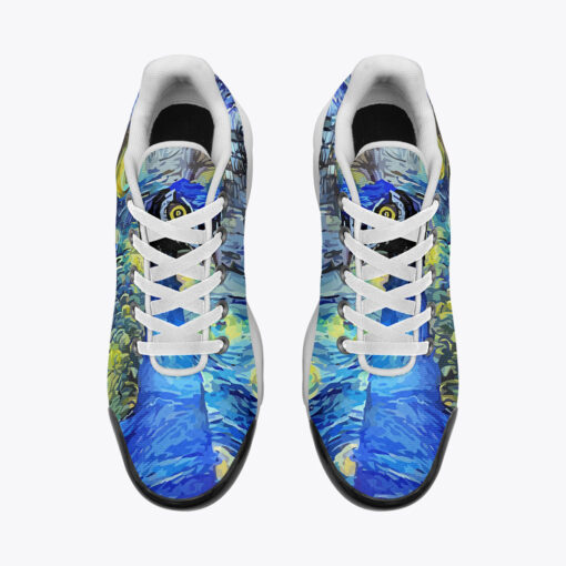 Starry Night Impressionism Peacock Cushion Air Sneakers - Image 6