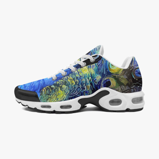 Starry Night Impressionism Peacock Cushion Air Sneakers - Image 4