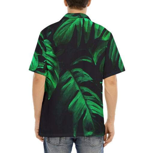 Green Tropical Leaves Hawaiian Shirt - Image 4