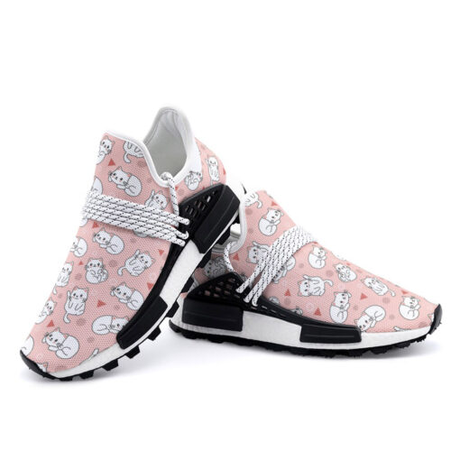 Light Pink Cute Cats Mesh Sneakers