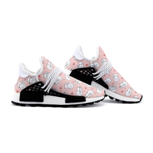 Light Pink Cute Cats Mesh Sneakers - Image 3