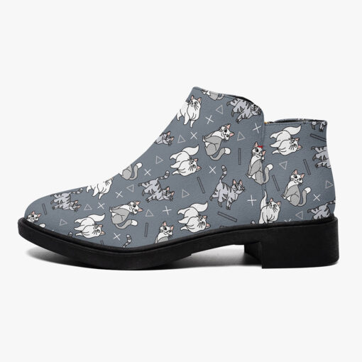 Cute Gray and White Cats Fashion Boots - Image 4