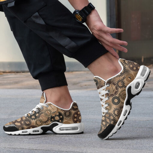 Gears Steampunk Camouflage Cushion Air Sneakers - Image 2