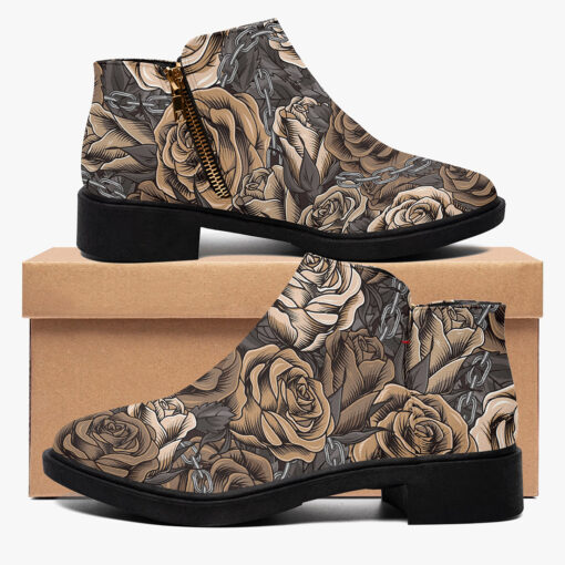 Lush Roses Metal Chains Fashion Boots - Image 2